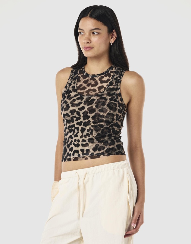 P.E Nation - Leopard Discovery Mesh Tank