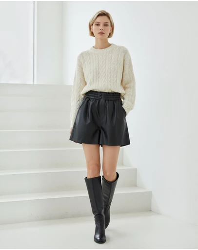 Mossée - Elodie Leather Shorts
