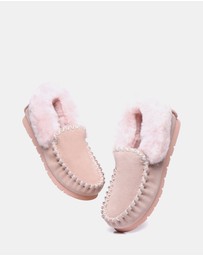 EVERAU - Australian Shepherd Ugg Popo Moccasins Cow Suede Upper Moccasins