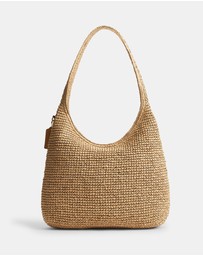 Coach - Refined Weave Straw Brooklyn Shoulder Bag 34
