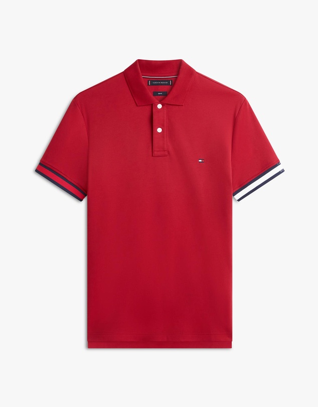 Tommy Hilfiger - Slim Fit Interlock Knit Tipped Polo Shirt