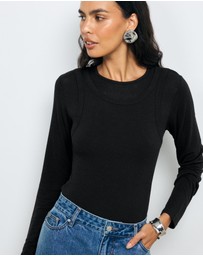 AERE - Tara Layered Jersey Top