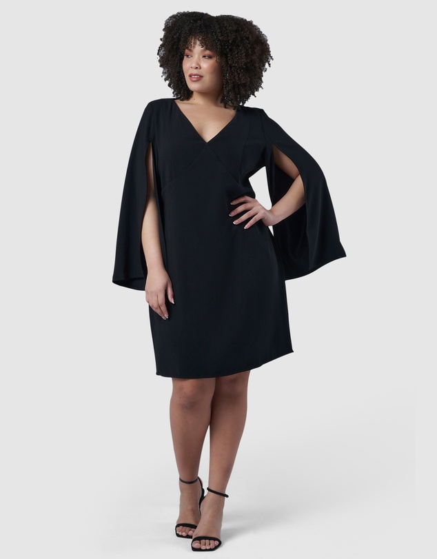 Pink Dusk by Curve Project - My Moment Cape Dress