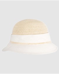 Max Alexander - Straw White Summer Beach Sun Hat