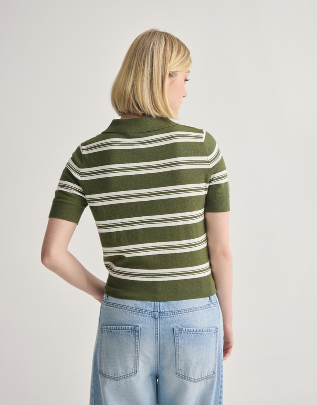 Oxford - Camille Knitted Polo Striped