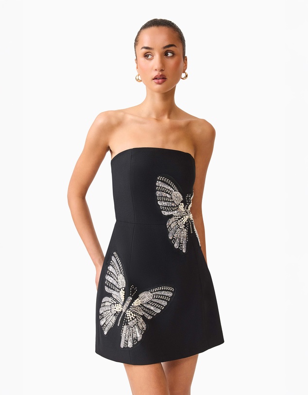 Elliatt - Mira Strapless Mini Dress in Black