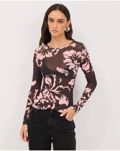 Pink Outline Floral