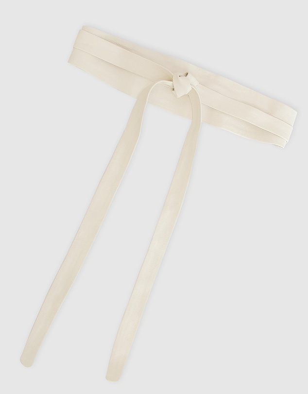 Belle & Bloom - Odyssey Soft Wrap Leather Belt - Cream