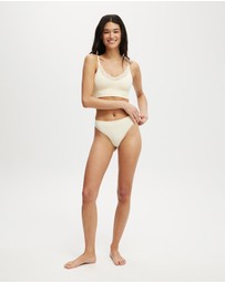 Cotton On Body - Seamless Longline Lace Trim Bralette