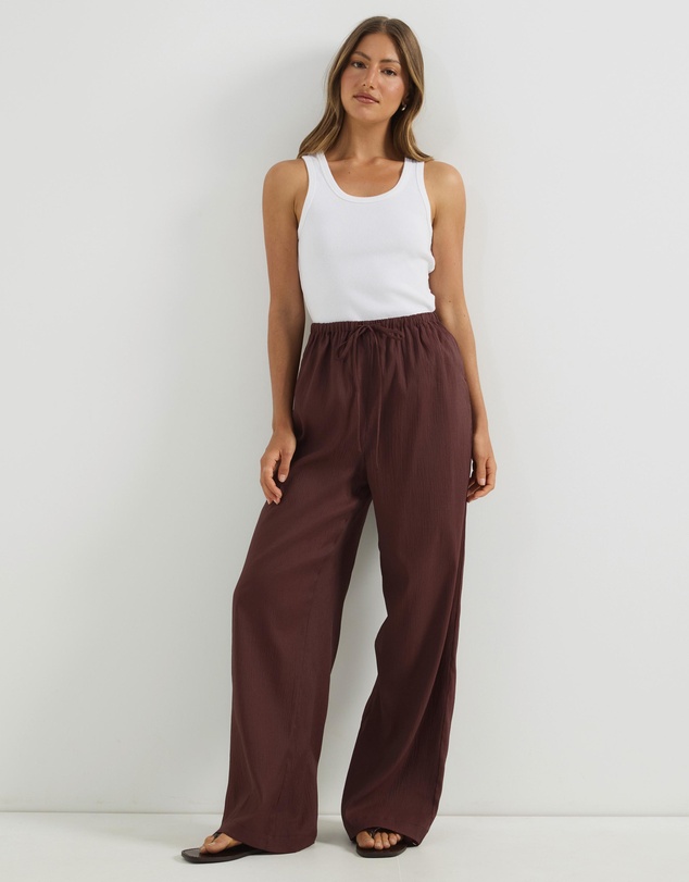 Atmos&Here - Hailey Relaxed Drawcord Organza Pants
