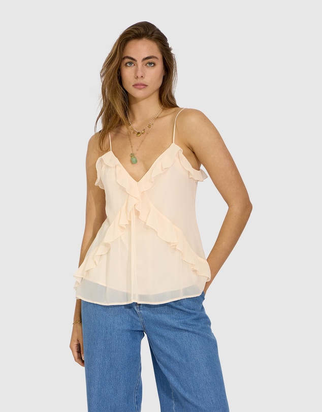 Belle & Bloom - Milkshake Ruffle Cami