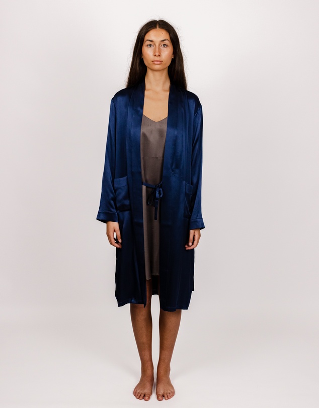 SILK MAGNOLIA - Silk Robe Dressing Gown