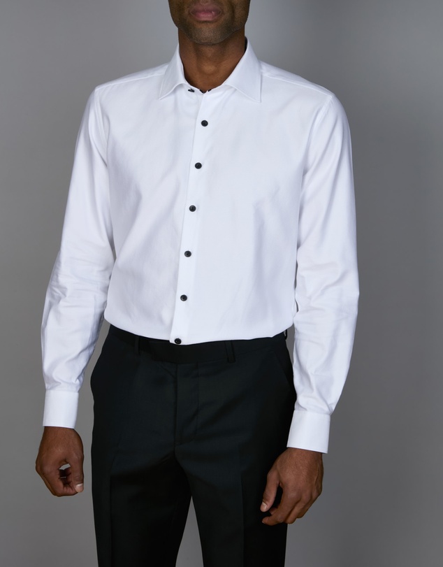Abelard - Bottone Nero Evening Slim Fit Shirt