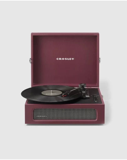 Crosley - Crosley Voyager Bluetooth Portable Turntable - Burgundy
