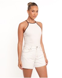 Petal & Pup - Jazzie Knit Tank - White Brown