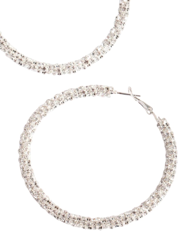 Lovisa - Diamante Hoop Earrings
