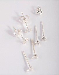 Lovisa - Sterling Silver Cubic Zirconia Stud Earring Pack