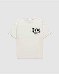 Duke + Dexter - DR3 Grey Pit Stop Vintage White T-Shirt