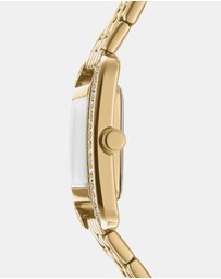 DKNY - Signature Shape Gold 20x33mm Silver Dial Womens Watch