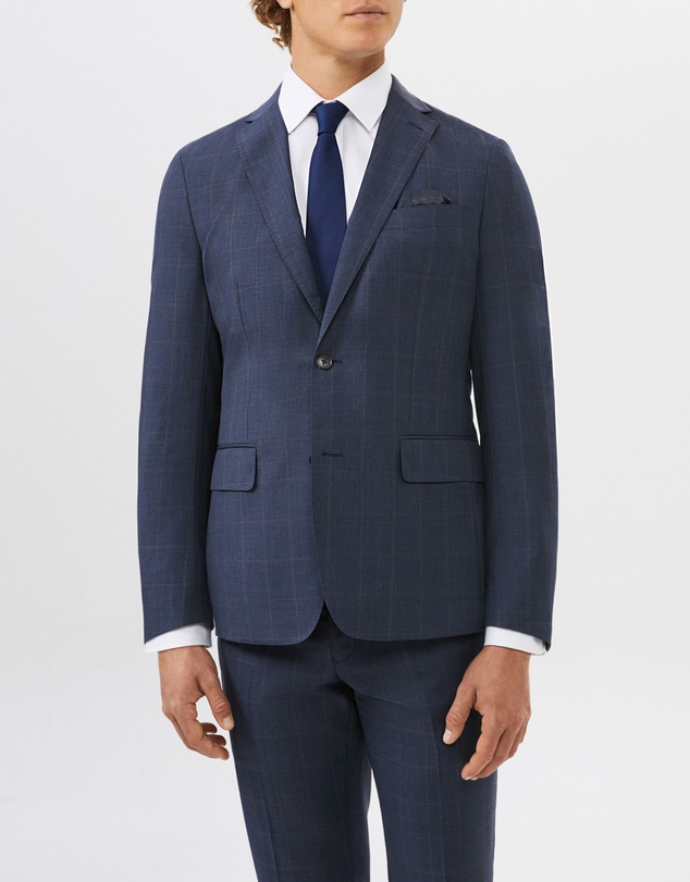 Van Heusen - Wool Blend Windowpane Suit Jacket
