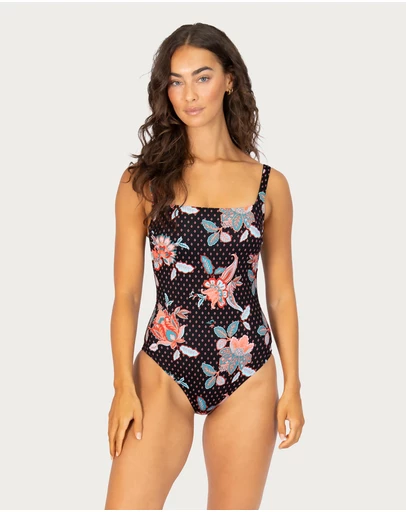 Baku Swimwear - Spice Temple Square Neck One Piece Swimsuit