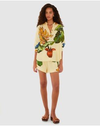 Farm Rio - Banana Grapes Yellow Shorts