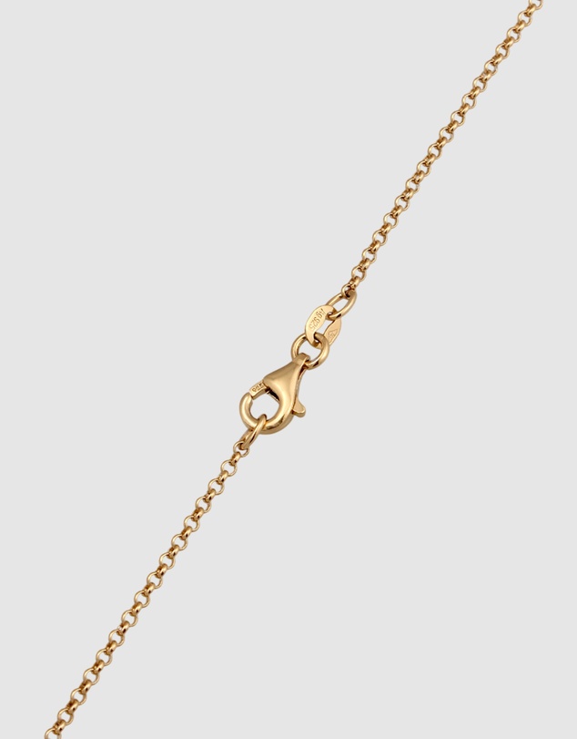 Elli Jewelry - Necklace Ribbon Pendant Basic Trend in 925 Sterling Silver Gold Plated