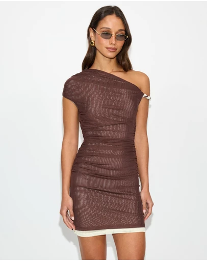 Dazie - Santino Contrast Mesh Mini Dress