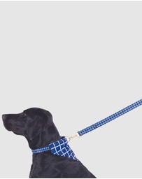 Mog & Bone - Neoprene Lead - Navy Check Print