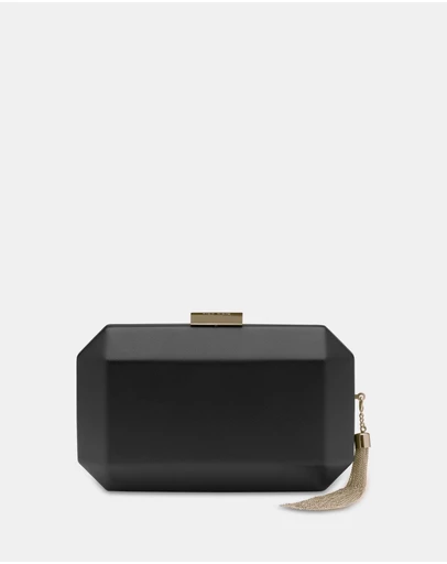 Olga Berg - Lia Facetted Clutch With Tassel