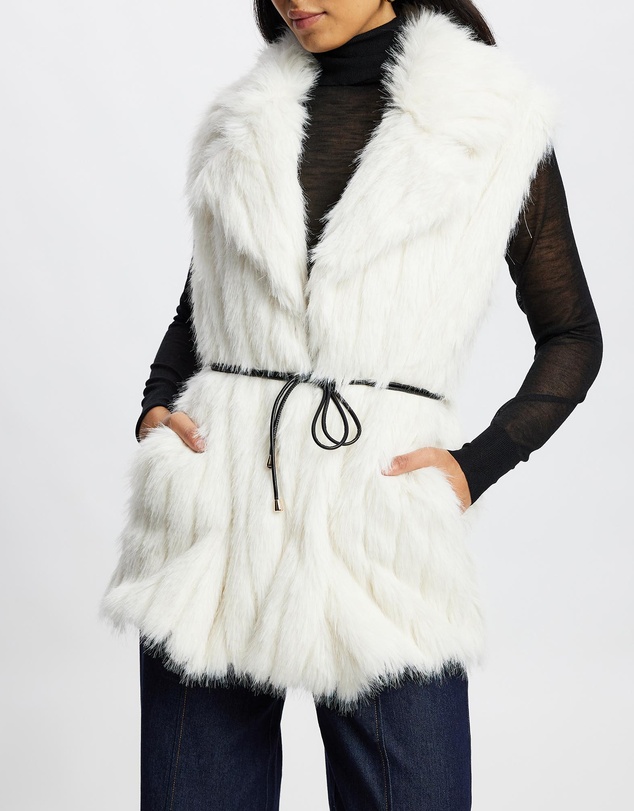 Honey and Beau - Farrah Faux Fur Vest
