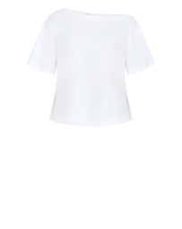 City Chic - Plus size Asymmetrical Cotton Tee - ivory