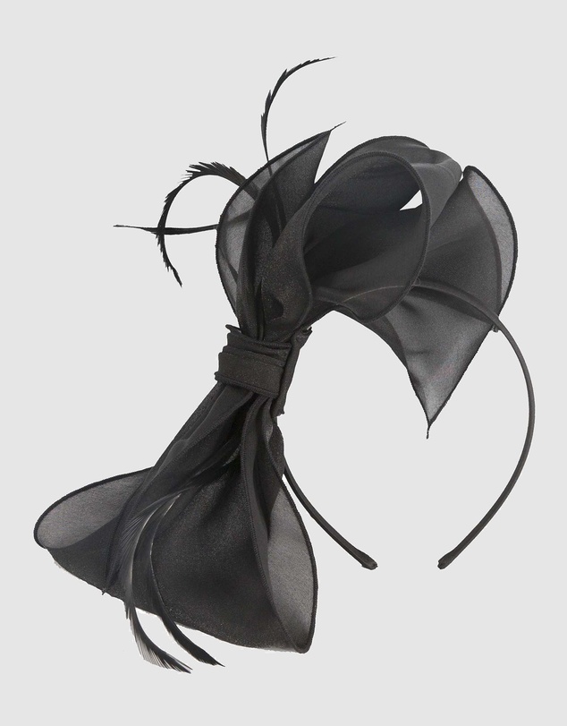 Max Alexander - Black Organza Bow Fascinator