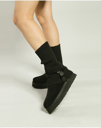 Ozwear Connection Uggs - Ugg Cardy Stretchy Knit Leg Warmers Slouch Socks