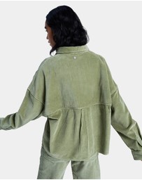 Roxy - Womens Chilled Out Washed Cord Long Sleeve Shirt