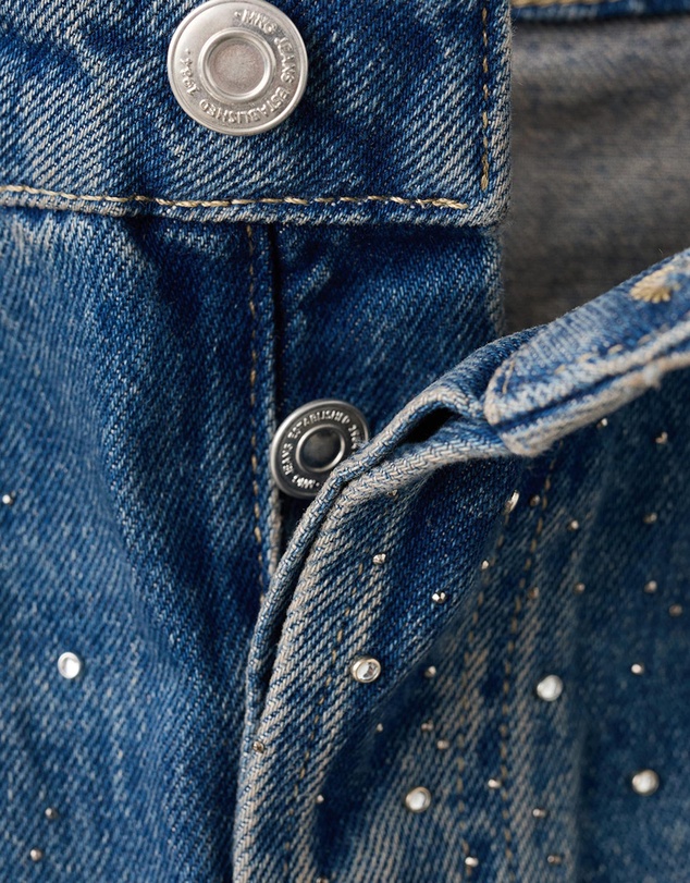 M.N.G - Wide-Leg Jeans With Rhinestones