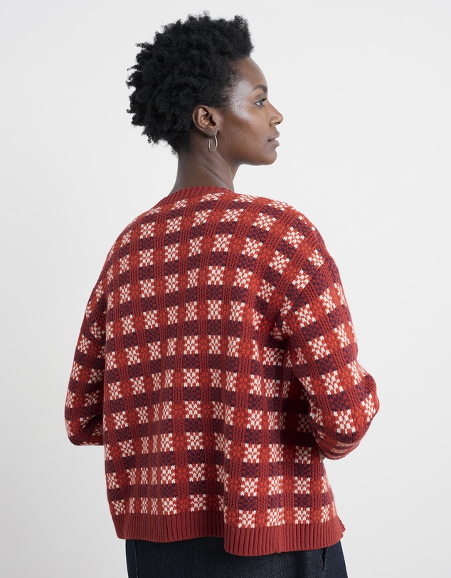 Seasalt - Seasalt Cornwall Red Kensa Checked Cardigan