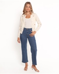 Petal & Pup - Millen Flower Embroidery Cardigan - Cream