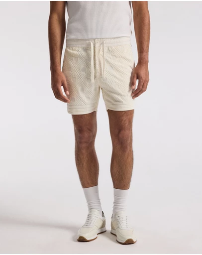Calibre - Plush Terry Logo Shorts Ivory