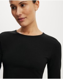 Cotton On - Longline Crew Long Sleeve Top