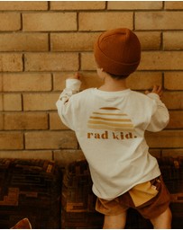 Banabae - Rad Kid Tonal Long Sleeve Tee - White