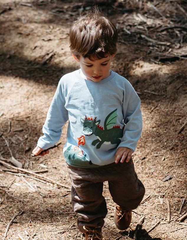 Purebaby - Flying Dragon Long Sleeve Tee -Kids-Babies