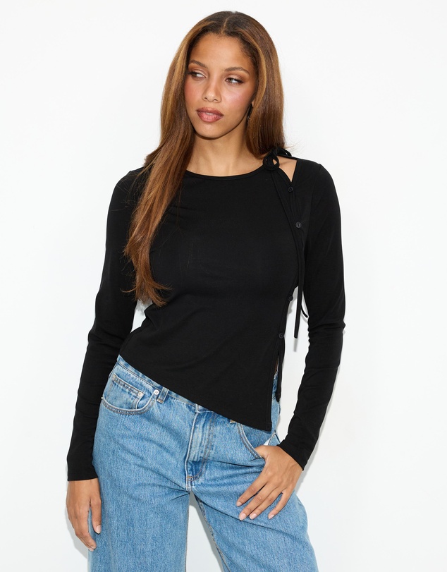 Dazie - Autumn Tie-Shoulder Top