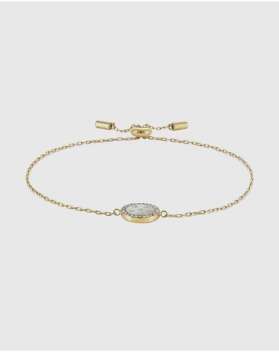 Fossil - JEWELERY Classic Mother-of-Pearl Gold-Tone Bracelet