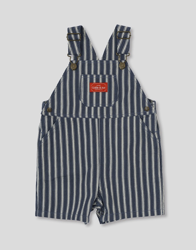 Goldie + Ace - Railroad Stripe Burton Overalls - Babies-Kids