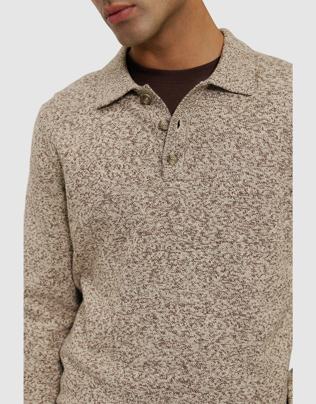 Trenery - Cotton Speckle Knit Polo