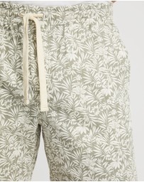 Oxford - Toby Linen Cotton Printed Shorts