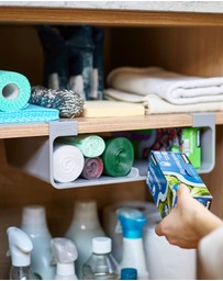 Joseph Joseph - Cupboardstore™ Large Under-shelf Film, Foil & Bag Organiser (Grey)