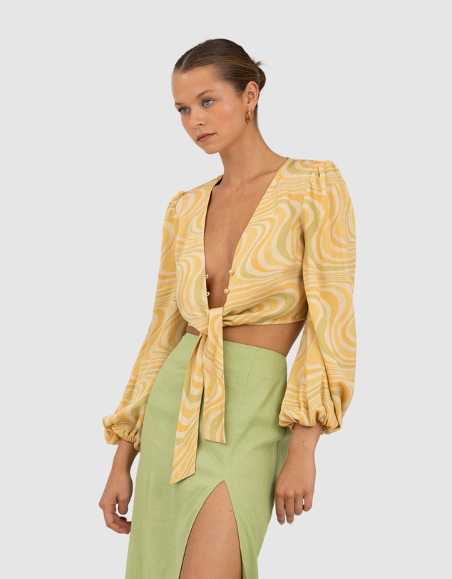 The Wolf Gang - Montana Tie Front Blouse