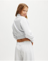Cotton On Body Active - Plush Fitted Zip Through Jacket